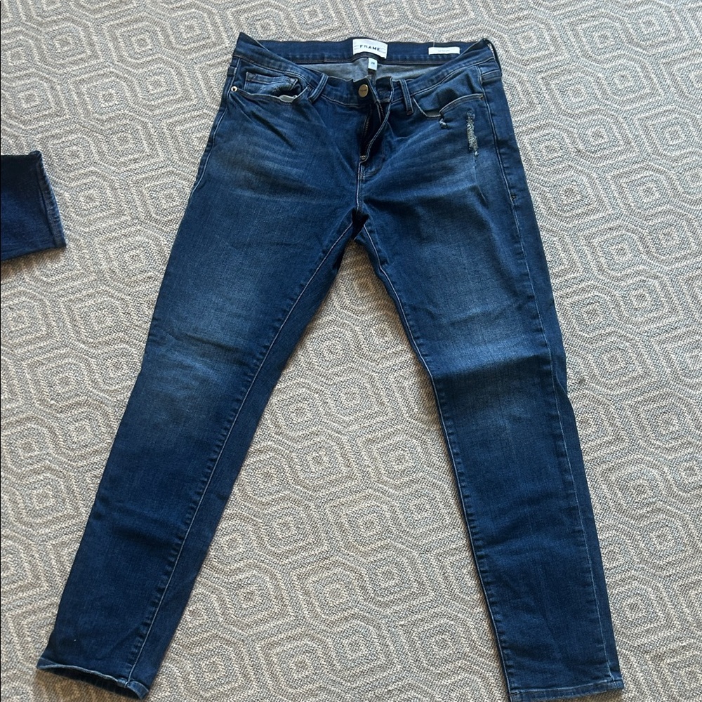 Frame Denim Dark Blue Skinny Jeans